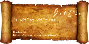 Juhász Írisz névjegykártya