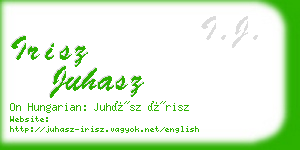 irisz juhasz business card